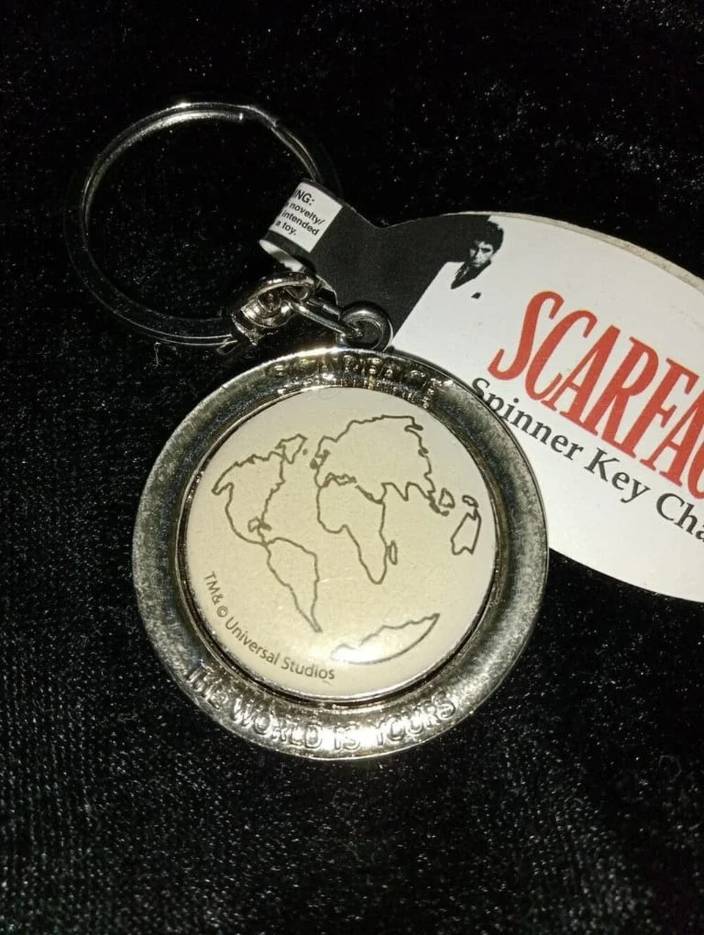 Brand New Scarface The World Is Yours Spinner Keychain